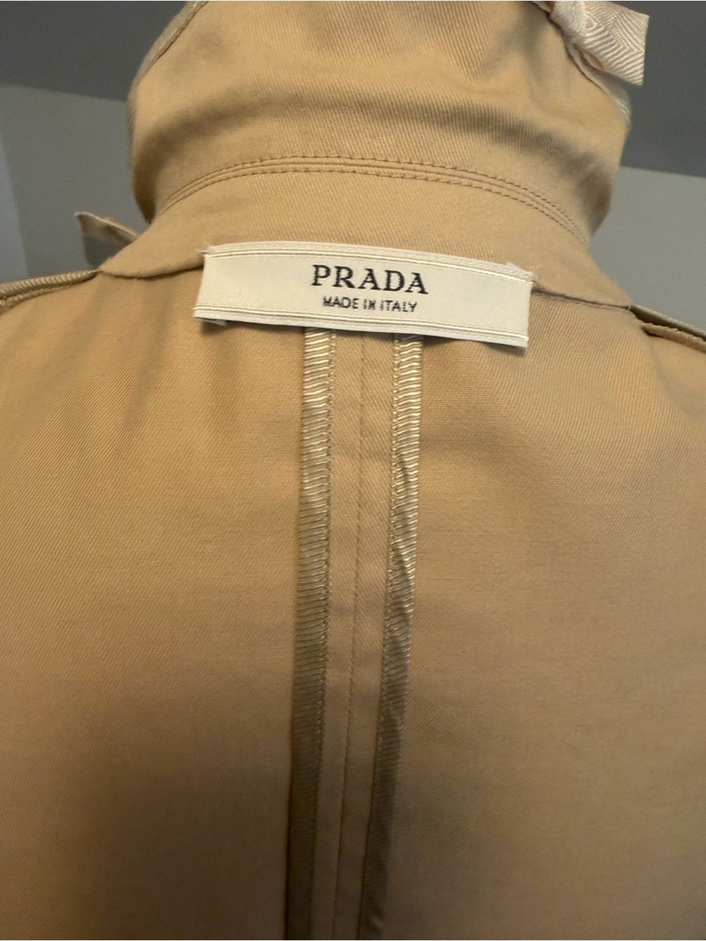 PRADA Vintage 2007 Beige Cotton Deconstructed Ribbon Trim Jacket US 2 - Picture 8 of 9